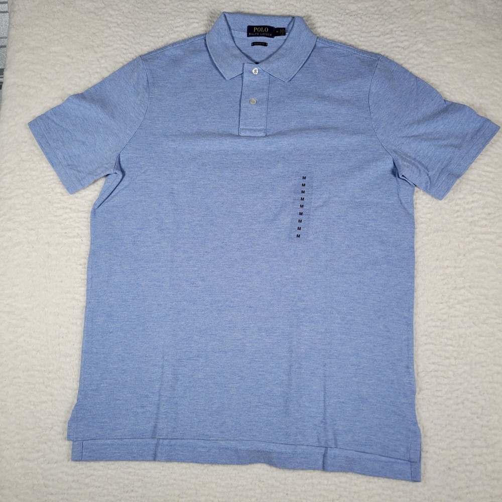 Polo Ralph Lauren Polo Shirt Mens Size M Light Blue Classic Fit Short Sleeve